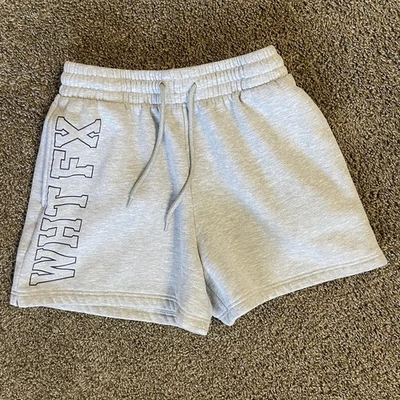 Pantalones cortos deportivos grises con cordón para mujer White Fox talla mediana Foto 1 de 4