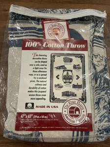 "Manta The Rug Barn Throw 100 % algodón Marshalltown, Iowa 47x65 nueva con etiquetas" - Imagen 1 de 4