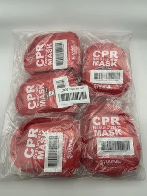 CPR Pocket Masks With Pouch (5 Pack) - Image 1 of 2