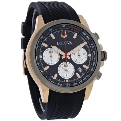 Bulova Classic Men's Rose Gold PVD Stainless Chronograph Quartz Watch 98B397 - Image 1 of 3