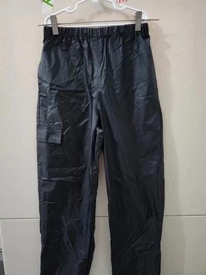 Columbia 裤子男孩 M 黑色柏树布鲁克货物雨衣风衣贝壳拉隆 — 第 1/4 张图片