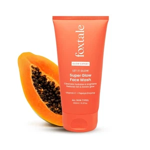 Foxtale Vitamin C Super Glow Face Wash 150ml reduziert Bräune | Boosts Glow - Bild 1 von 8