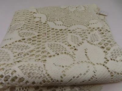 Mantel de encaje redondo de 36" crudo vintage mantel de encaje tapiz floral Foto 1 de 4