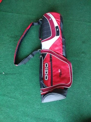 Bolsa de transporte de golf OGIO Sunday 5 vías correa única 3 bolsillos roja negra 3 lb Foto 1 de 4