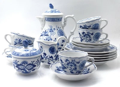 Hutschenreuther Maria Theresia Zwiebelmuster Kaffeeservice 5 Per 18 tlg. wie neu - Bild 1 von 4