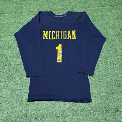 Camiseta deportiva vintage Champion años 60/70 Michigan Wolverines Durene pequeña Foto 1 de 4