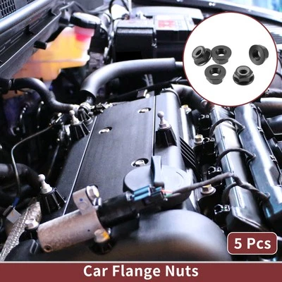 5 Stück M6*1.0 Auto-Flanschmuttern aus Aluminiumlegierung, Gummiring 6,6mm - Bild 1 von 4