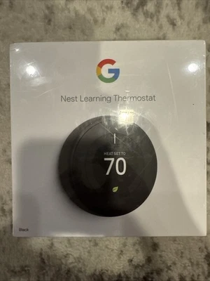 Nest 3rd Generation Learning Black Programmable Thermostat T3016US - Image 1 of 4