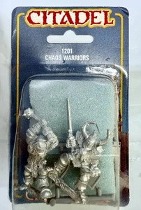 Warhammer Rogue Trader Chaos Warriors RARE Bister Pack 2 figures NM 1201 - Picture 1 of 4