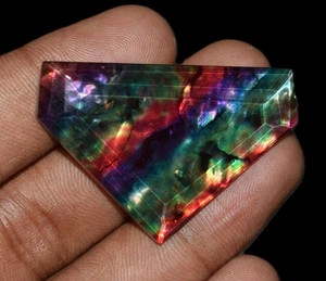 Piedra preciosa doblete corte elegante ópalo ammolita canadiense natural certificado 52,30 quilates - Imagen 1 de 5