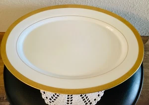 **Selten** Mikasa breites Goldband große SERVIERPLATTE 16"  - Bild 1 von 6