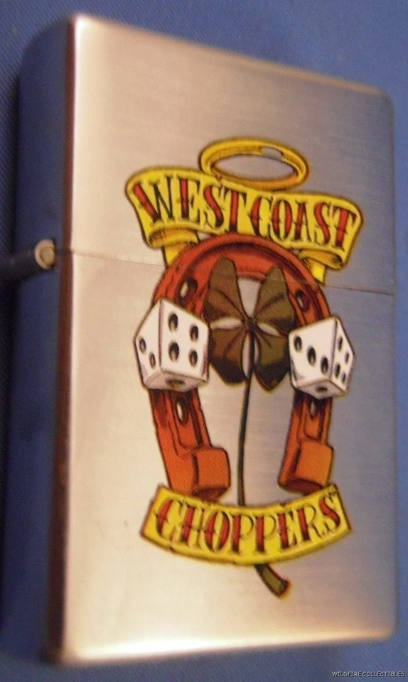 ЗАПАДНОЕ ПОБЕРЕЖЬЕ CHOPPERS МОТОЦИКЛА КОСТИ ЛОШАДЬ ОБУВИ ЗАЖИГАЛКА - Изображение 1 из 1