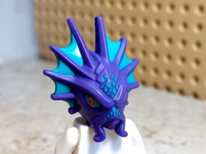 LEGO Big Fish Head Purple Turquoise Fins Orange Creepy Eyes Seabound Prince - Picture 1 of 3
