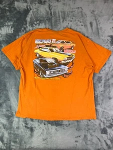 2008 Musclepalooza VIII Gildan Ultra Cotton T-Shirt XL Orange Grafik Muscle Car - Bild 1 von 9