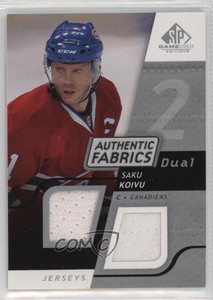 2008-09 SP Game Used Edition Authentic Fabrics Dual Saku Koivu #AF-KV