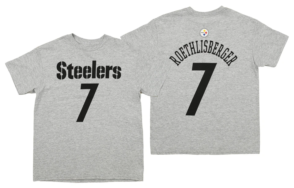 Outerstuff NFL Youth Pittsburgh Steelers Ben Roethlisbeger #7 Mainliner Tee Foto 1 de 1