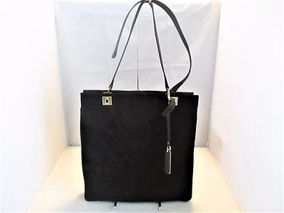 Vince Camuto Lyle Suede And Leather Tote, Purse, Satchel $298 Black  -  #2155 - Image 1 of 4
