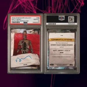 💎2022 Star Wars Galaxy Chrome Matt Berry AS 8D8 #MB RED AUTO 3/5 PSA 10 POP 1📈 - Bild 1 von 4