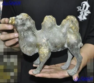 8"China Ancient dynasty bronze fengshui wealth propitious Camel sculpture statue - Picture 1 of 9