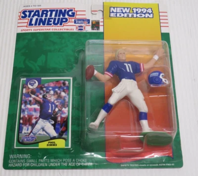 SEALED MOC 1994 PHILL SIMMS NEW YORK GIANTS #11 STARTING LINEUP FIGURE KENNER - Image 1 of 2