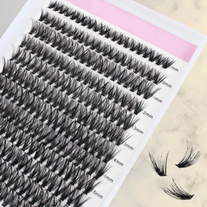 Cluster Lashes 240pcs 40D DIY Eyelash Extension D Curl Long Individual Lashes - Picture 1 of 10