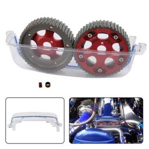 Nockenabdeckung +Nockenwellenrad für Toyota Supra 2JZ-GTE JZA80 Lexus SC300 Rot - Picture 1 of 9