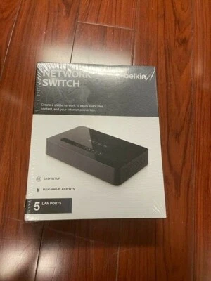 Belkin 5-портовый 10/100 сетевой коммутатор новый запечатанный - Изображение 1 из 4