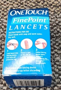 MED0015 - Versiegelte OneTouch FinePoint Lanzetten 100 Stück - 1 Box - ABGELAUFEN - NOS - Bild 1 von 4
