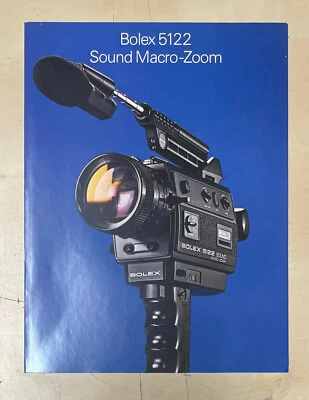 复古原版 1977 年 Bolex 5122 声音微距缩放目录折叠手册 — 第 1/2 张图片