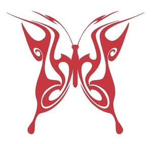 FLAME DECAL BUTTERFLY #3  VINYL HOOD AUTO CAR TRUCK SUV  VAN  SEMI VEHICLE BURN - Bild 1 von 2