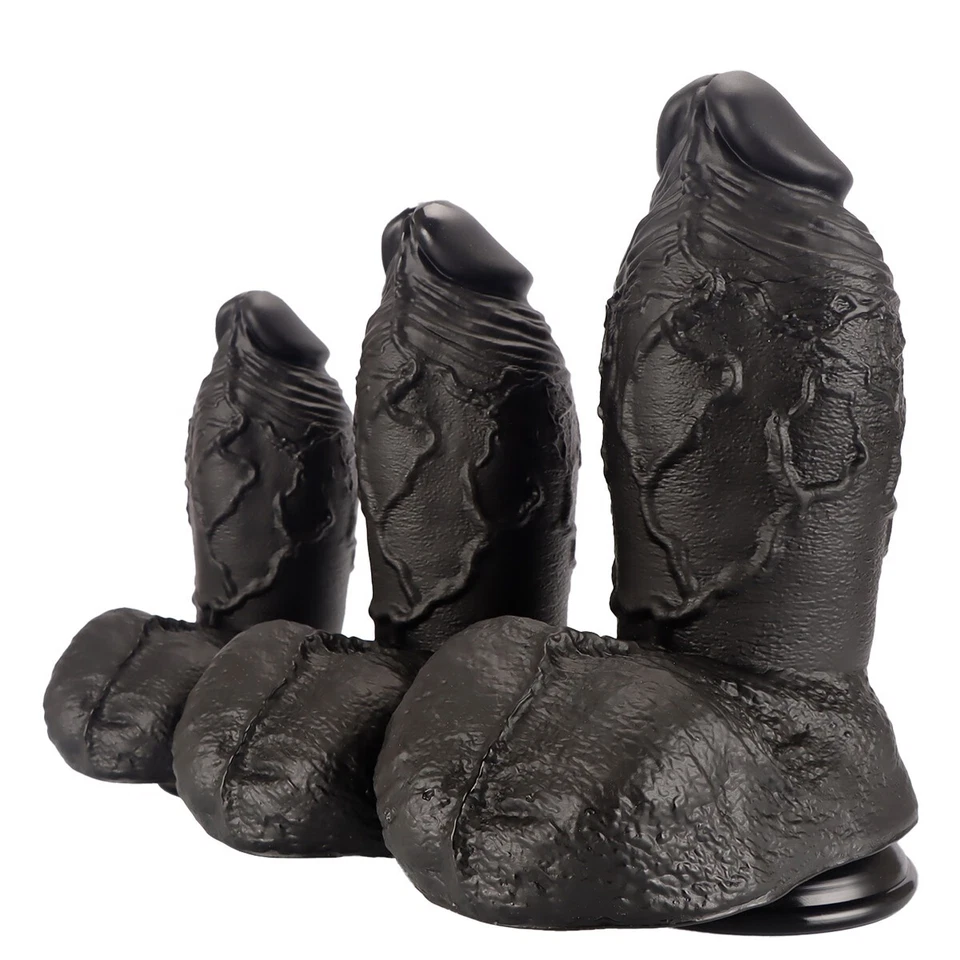 ENORME Consolador de Silicona Realista Dong Grueso Pene Grande Anal Punto G Juguete Sexual Mujeres Hombres Foto 1 de 4