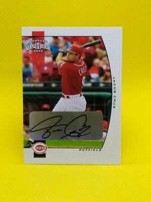 Jacob Cruz 2005 Donruss Team Heroes AUTOGRAPH #90 Cincinnati Reds - Image 1 of 2