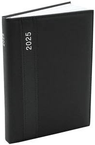 Buchkalender 2025 A5 1 Tag 1 Seite Luxus Leder Optik Chefplaner DIN A5 Kalender - Bild 1 von 18