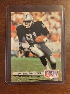1992 Pro Set Tim Brown #210 HOF - Image 1 of 2