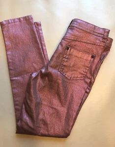 Monsoon Girls Pink Metallic Stretch Pants Adjustable Waist Size 11 Years - Picture 1 of 11