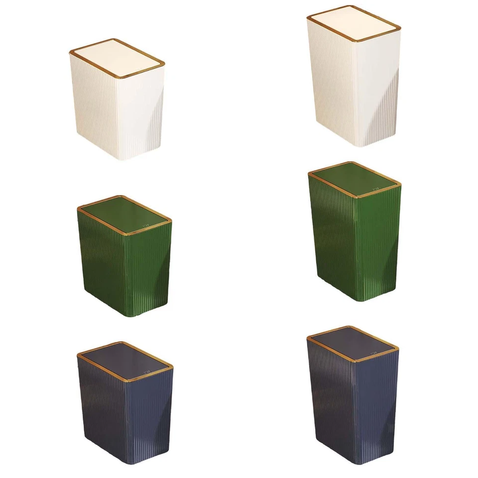 Trash Can with Lids Simple Design Slim Garbage Can Nordic Dustbin Kitchen - Image 1 of 1