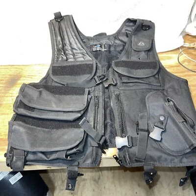 Fidragon Fully Adjustable Tactical Vest Paintball, w/Lots of Storage - Image 1 of 4