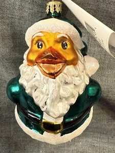 Christopher Radko Jolly St Duckie adorno de vidrio soplado 2003 usado en excelente estado abrigo verde raro - Imagen 1 de 7
