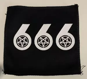 666 PENTAGRAM Sew On PATCH Rare NEW MERCHANDISE Six Six Six - Bild 1 von 1