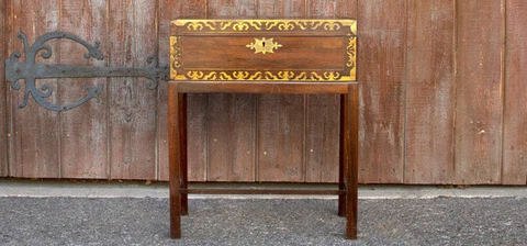 Antique English lap desk in Rosewood Cover