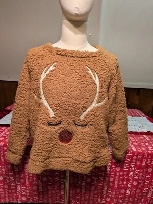 Reno Lentejuelas Navidad Jersey Mujer Vacaciones Cómodo Difuso Cálido Talla Grande Foto 1 de 4