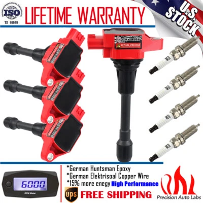 Kit de 4 bobinas de encendido y bujías IRIDIO para Nissan Altima Sentra Rogue Versa Foto 1 de 4