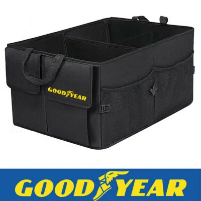 Goodyear Heavy Duty Collapsible Car Boot Organiser Tidy Storage Box Foldable - Image 1 of 4
