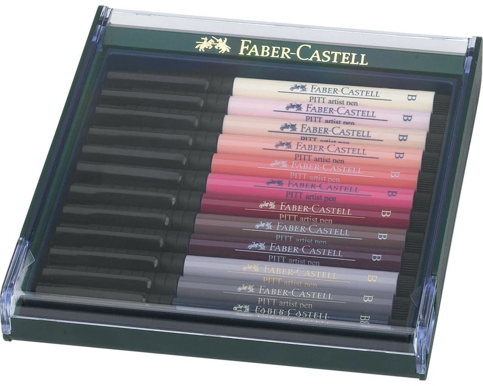 Juego de 12 piezas de tonos de piel Faber-Castell Pitt Artist Pen Pincel FC267424 Foto 1 de 1