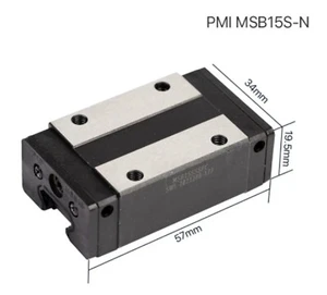 PMI MSB15S-N Linearführungsblock Lagerschlittenwagen für Führungsschlittenbreite 15 mm - Bild 1 von 2