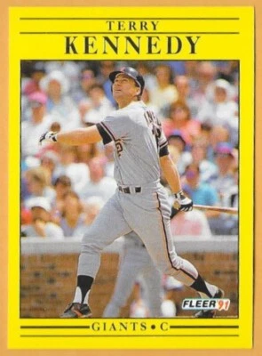 TERRY KENNEDY SAN FRANCISCO GIANTS #263 - FLEER NM-MT 1991 - Image 1 of 2
