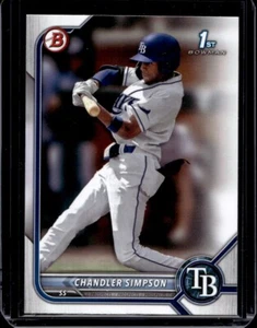 Chandler Simpson 2022 Bowman Draft Baseball - 1st #BD-26 - Tampa Bay Rays - Picture 1 of 2