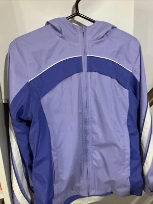Girl’s Cherokee XL 14/16 Purple, Fleece Lined Rain Jacket - Imagem 1 de 4