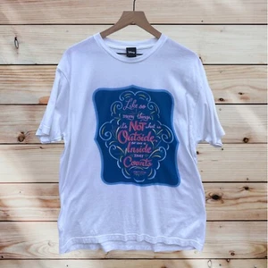 Camisa Disney Para Hombres XL Blanca Manga Corta Narrador Aladdin Cita Gráfica Camiseta - Imagen 1 de 8