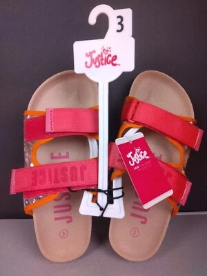 Sandalia Justice Girls Rosa Plantilla Deslizable Talla 3 - Nueva.                   (B22) Foto 1 de 4